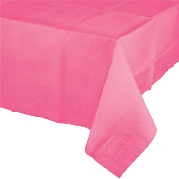 Group  54 x 108 in. Candy Pink Plastic Tablecover, Pack of 12