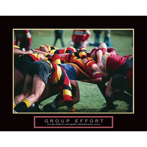 Group Effort - Rugby Poster Print by Frontline Frontline