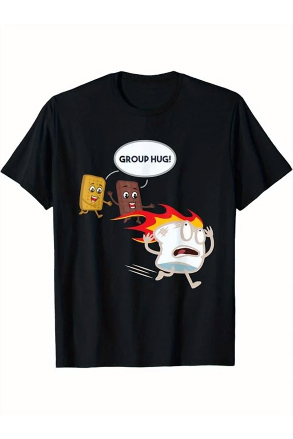Group Hug! Graphic Cotton T-Shirt - Fun Cartoon Print, Unisex S-5XL Hot Trending Shirt, Vintage Birthday Gift