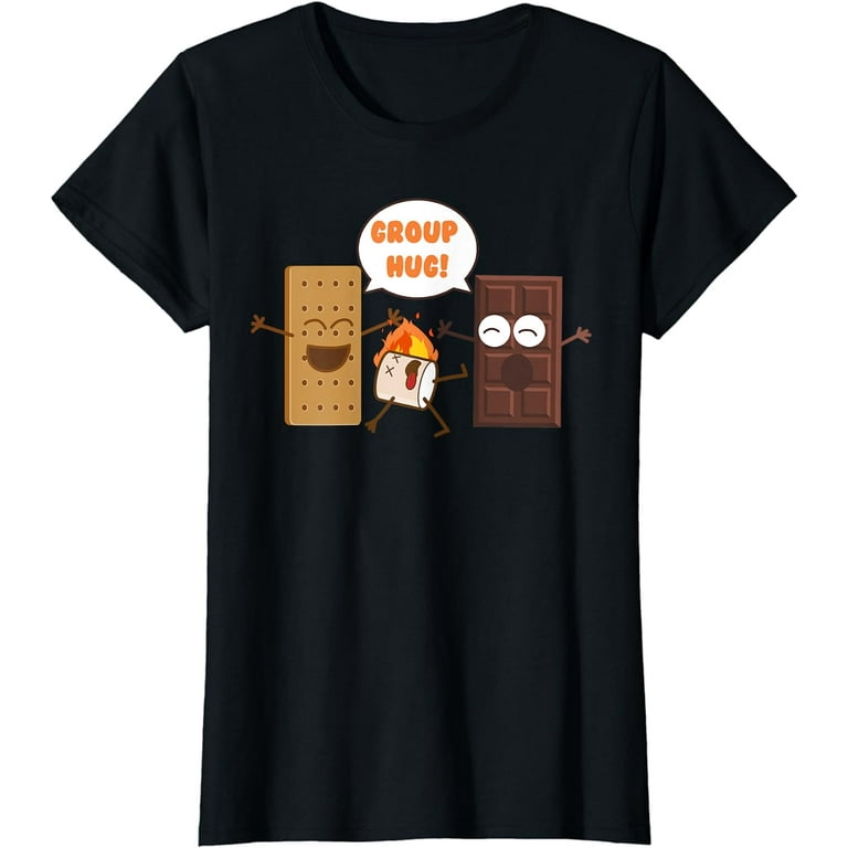 Group Hug Smores T-Shirt Chocolate Marshmallow Camping Tee Group Hug Smores T-Shirt Chocolate Marshmallow Camping Tee