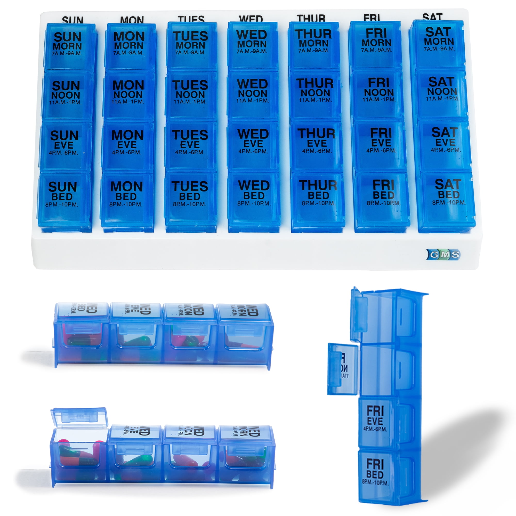 https://i5.walmartimages.com/seo/Group-Medical-Supply-4-Times-A-Day-Weekly-Slant-Tray-Pill-Organizer-Includes-7-Removable-Pill-Boxes-Blue_1a5c7a1d-6b4e-415d-aba0-009c42c9d9ff.79d5831383e21be1d1f83a3e4a71146a.jpeg