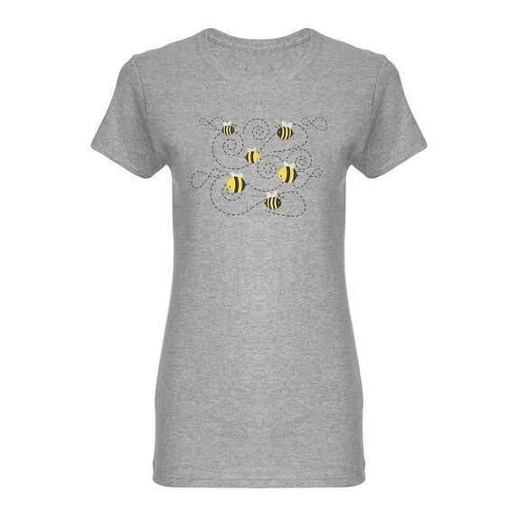 Group Of Bees Flying T-Shirt Women -Image by Shutterstock, Female Large