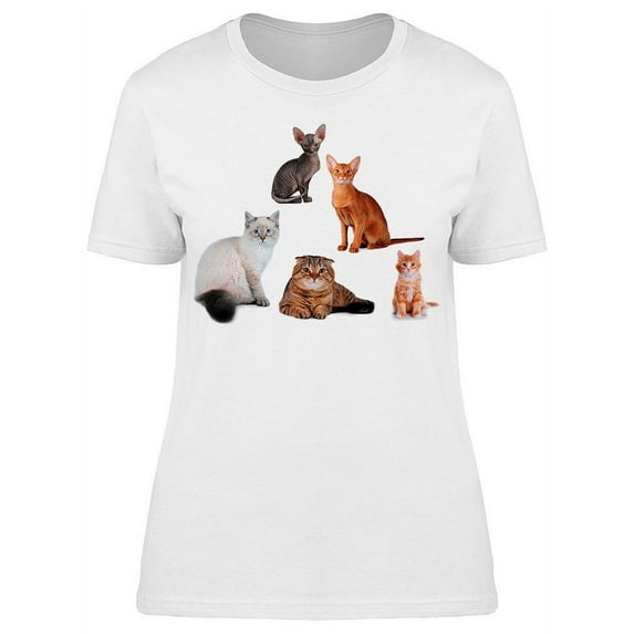 Group Of Cats T-Shirt Women -Image by Shutterstock, Female Large