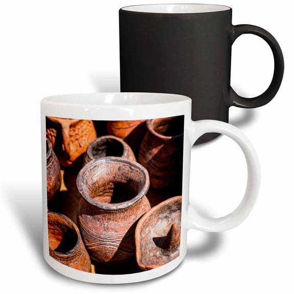 3drose, Group of Ceramic Pottery Made in an Ancient Style, 11oz Magic Transforming Mug