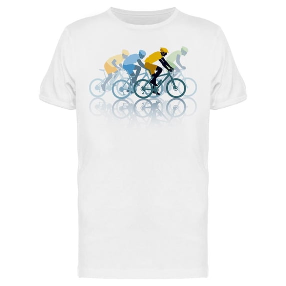 Group Of Cyclists Design T-Shirt Men -Image by Shutterstock, Male Small