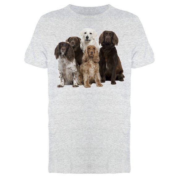 Group Of Dogs, Different Breeds T-Shirt Men -Image by Shutterstock, Male x-Large
