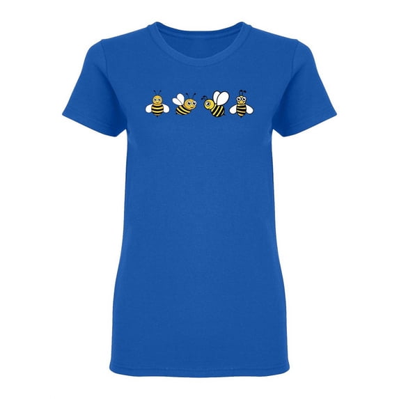 Group Of Happy Bees Shaped T-Shirt Women -Image by Shutterstock, Female Medium