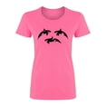thumbnail image 1 of Group Of Orcas Shaped T-Shirt Women -Image by Shutterstock, Female x-Large, 1 of 2