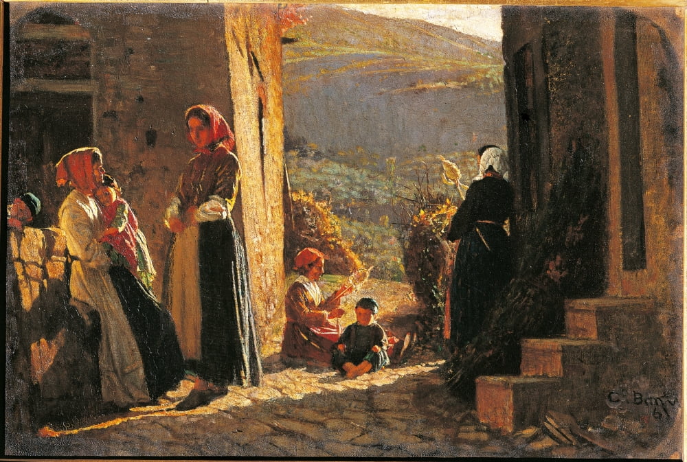 Group Of Peasant Women Canvas Art - (24 x 18)