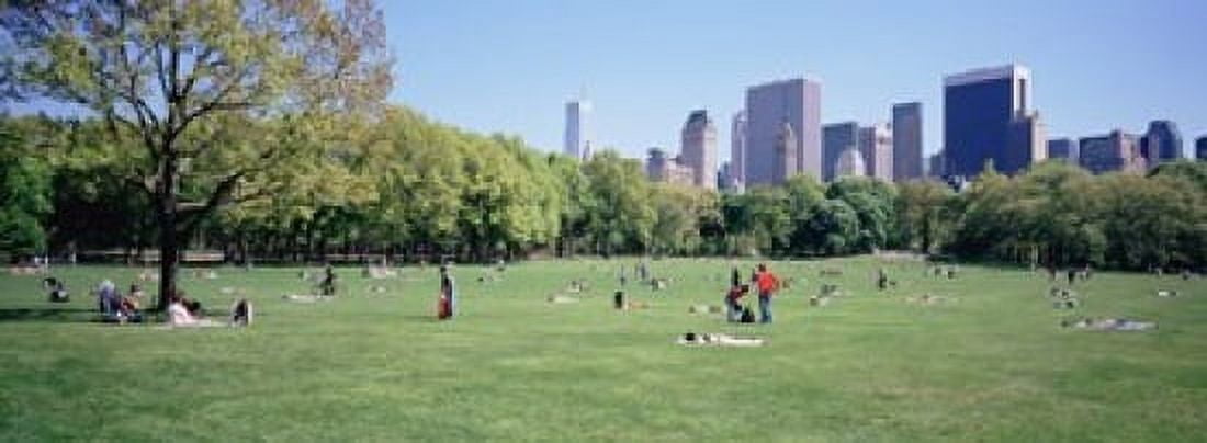 Group Of People In A Park Sheep Meadow Central Park NYC New York City New York State USA Canvas Art - Panoramic Images (18 x 7)