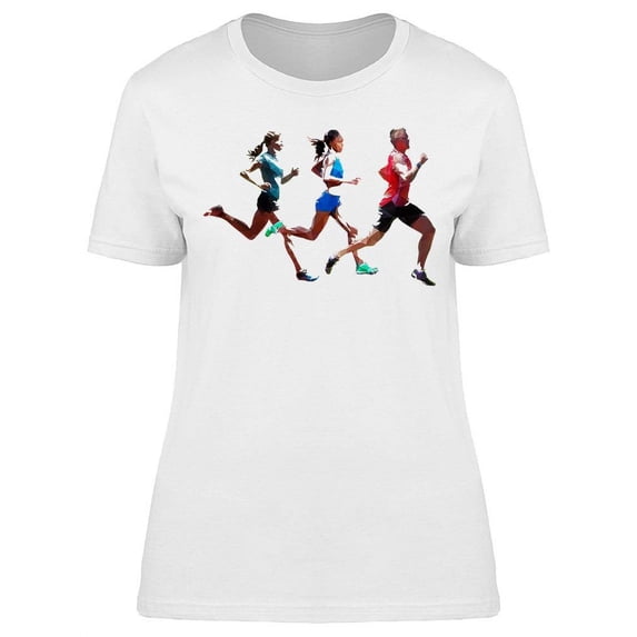 Group Of Running People T-Shirt Women -Image by Shutterstock, Female Medium