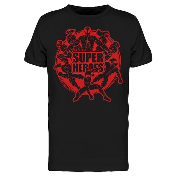 Group Of Super Heroes T-Shirt Men -Image by Shutterstock, Male XX-Large