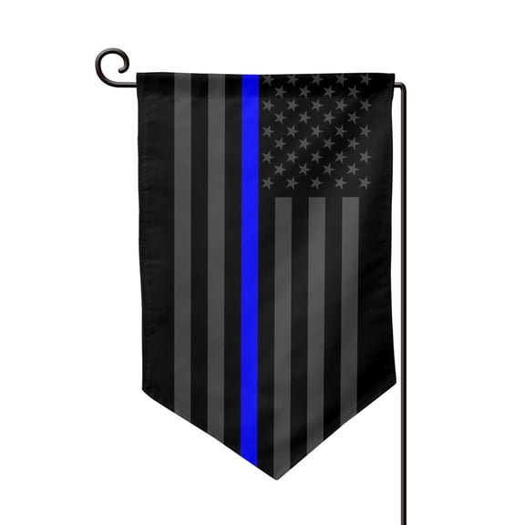 Group Of Thin Blue Line Flag Double Sided Garden Flag for Indoor Outdoor Decorations 12.5 * 18 Inches Sharp Corner