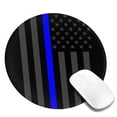 thumbnail image 1 of Group Of Thin Blue Line Flag Round MousePad Washable Non-Slip Rubber Base Small Mouse Mat, 7.9×7.9 inches, 1 of 6