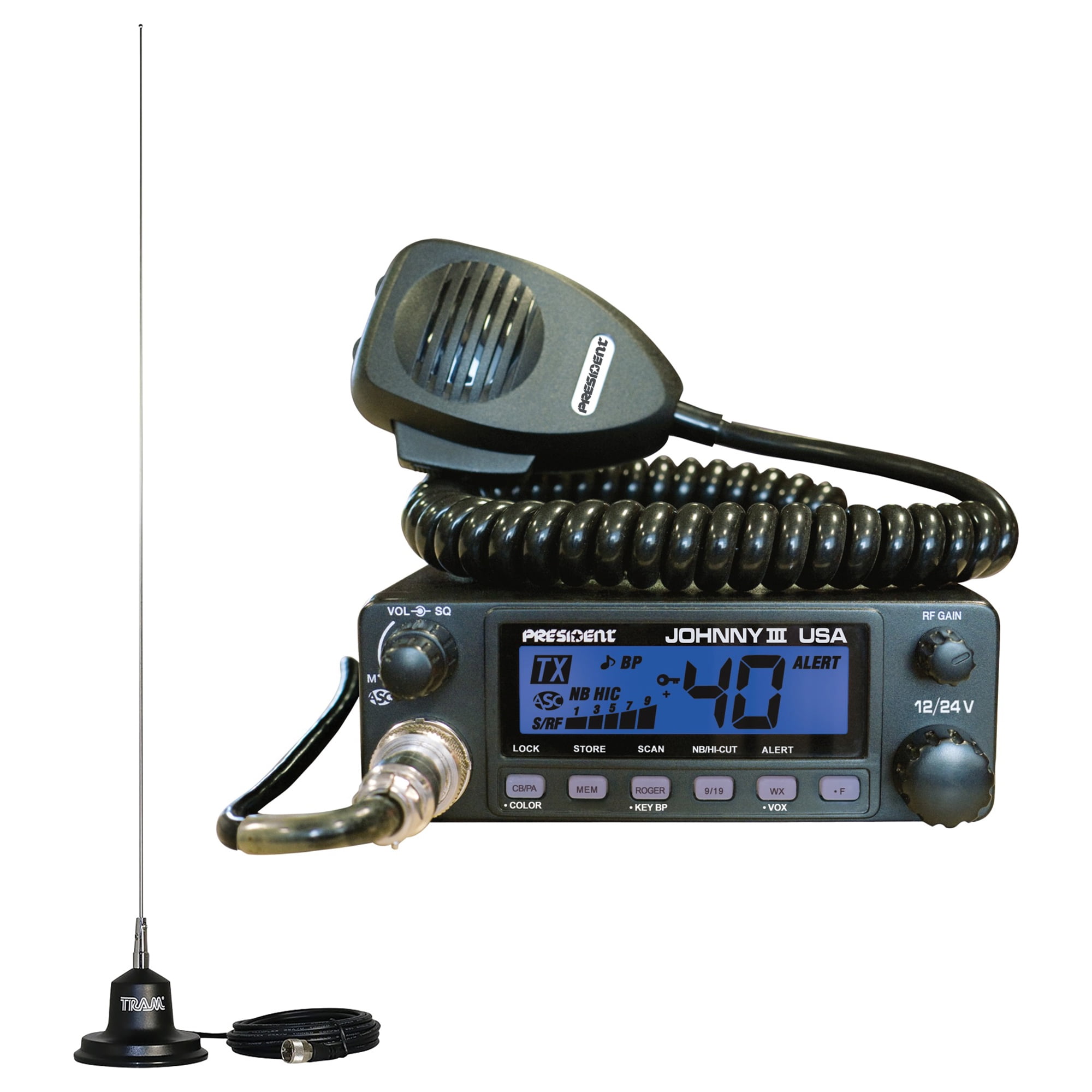 ANTENNE RADIO CB aimant - 72 cm 300 W câble 4,5 m - camion radio