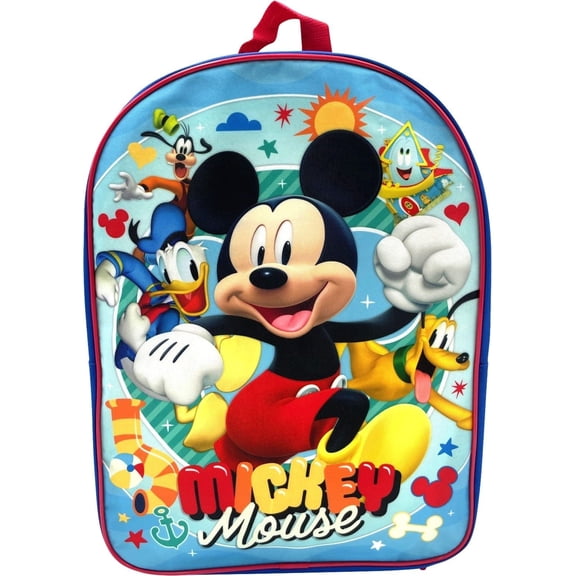 Group Ruz Mickey Mouse 15" Backpack Blue-Red