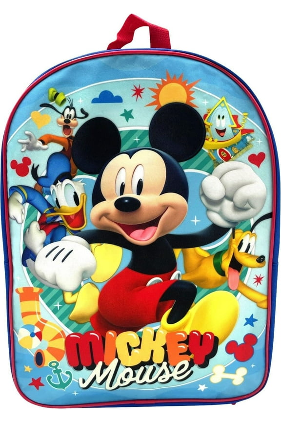 Group Ruz Mickey Mouse 15" Backpack Blue-Red