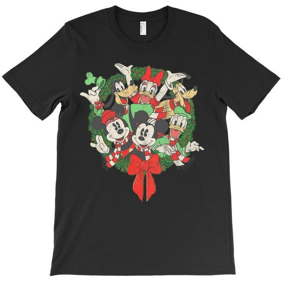 Group Shot Funny Christmas Wreath Holiday Graphic H23802 T-Shirt, for Men and Women, Up to Size 5XL