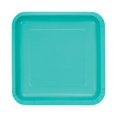 thumbnail image 1 of Group  Teal Lagoon Square Double Dinner Plates, Pack of 10 - 18 Per Pack, 1 of 1
