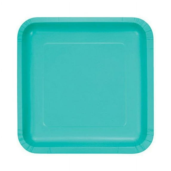 Group Teal Lagoon Square Double Dinner Plates, Pack of 10 - 18 Per Pack