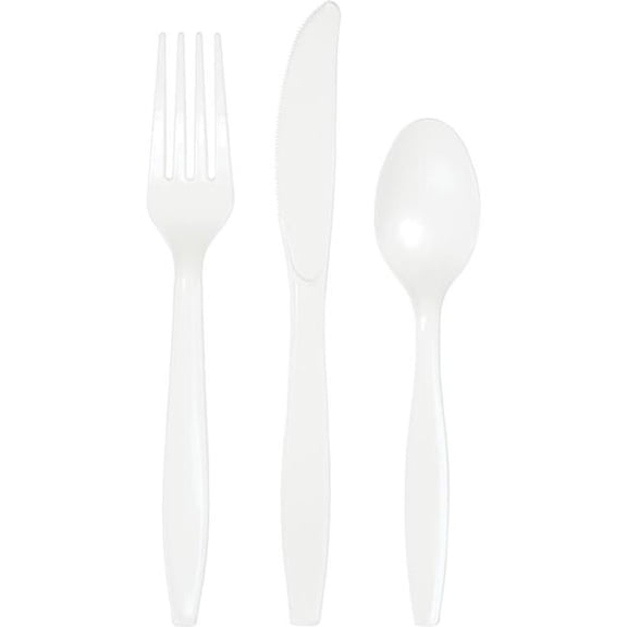 Group White Assorted Cutlery, Pack of 12 - 18 per Pack