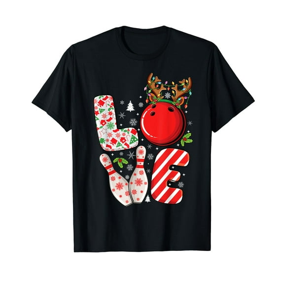 Group matching xmas Bowling ball and pins Christmas bowling T-Shirt