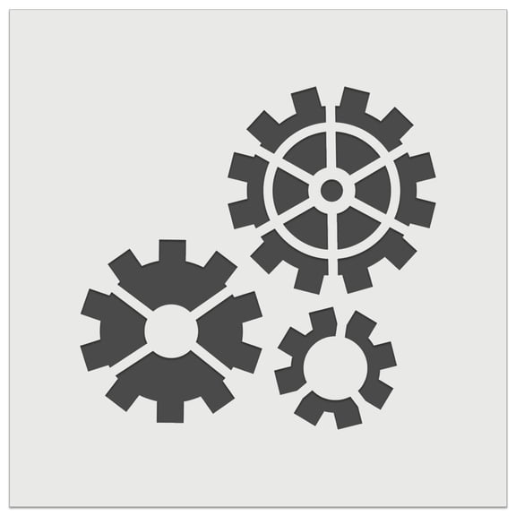Group of Gears Steampunk DIY Cookie Wall Craft Stencil - 5.5 Inch