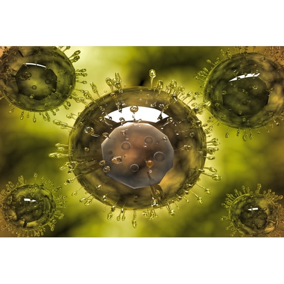 Group of H5N1 virus with glassy view Canvas Art - Stocktrek Images (17 ...