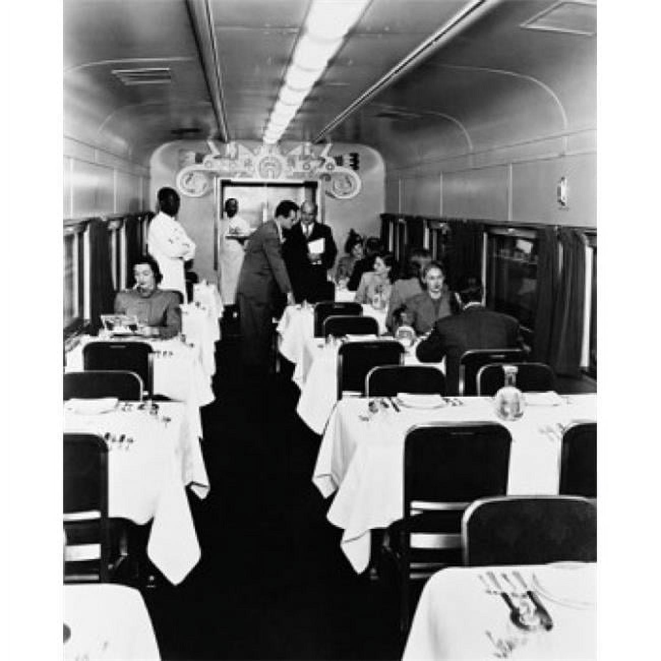 Group of People in A Lounge Car of A Passenger Train Santa Fe Super