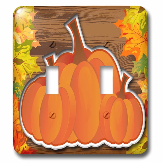 3dRose, Group of Pumpkins, double toggle switch