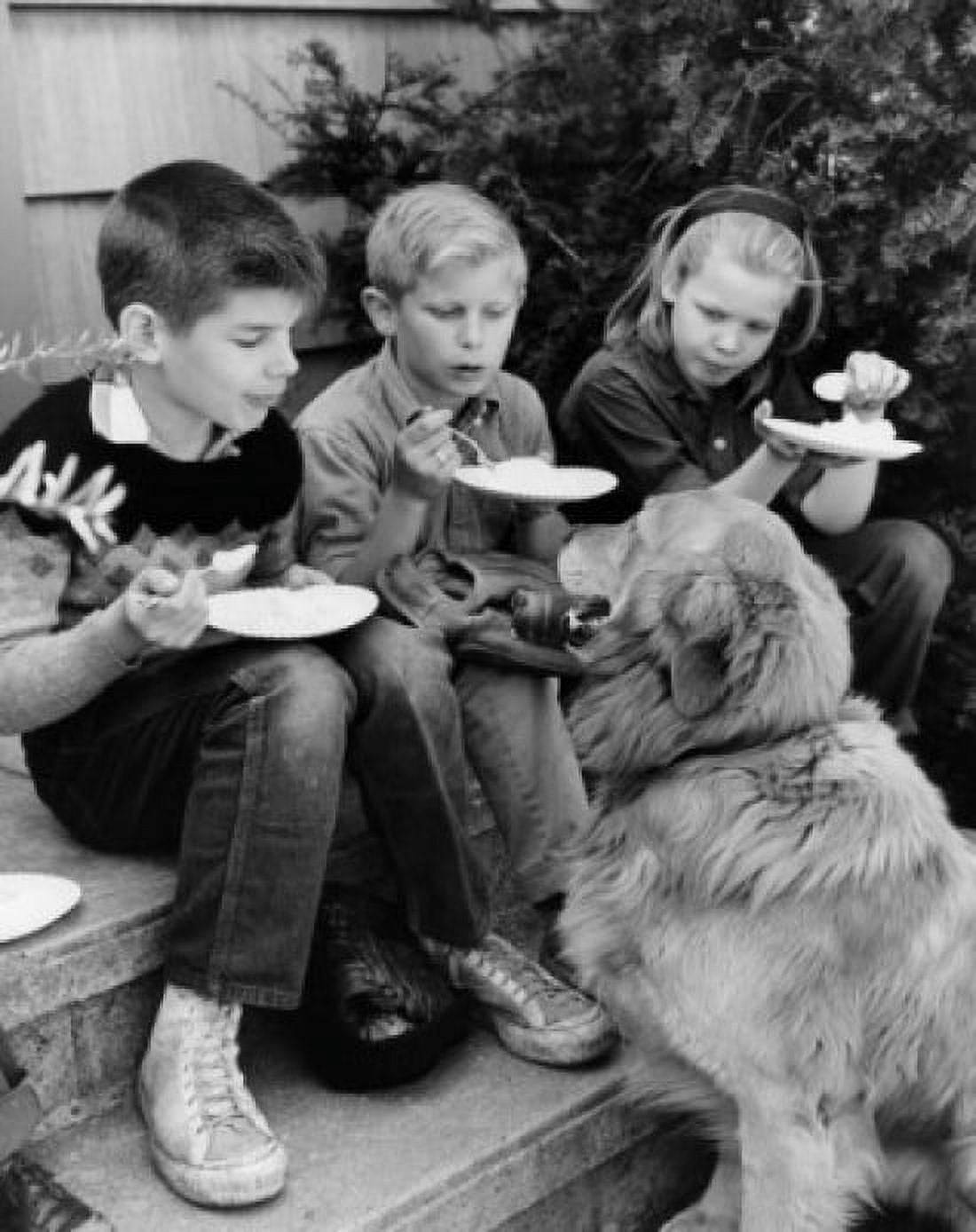 Group of children eating ice cream Canvas Art - (24 x 36)