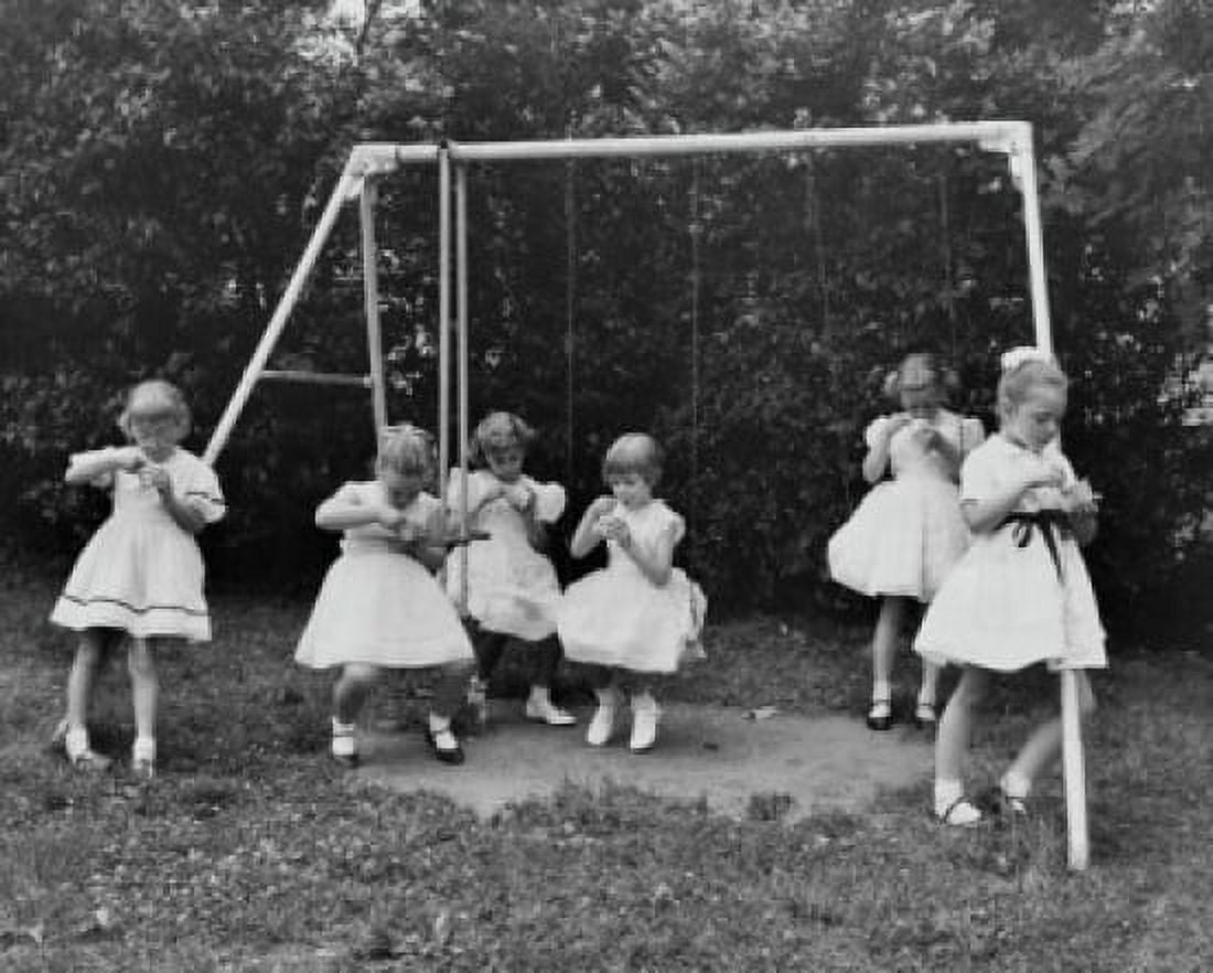 Group of girls eating ice cream in a park Canvas Art - (18 x 24)