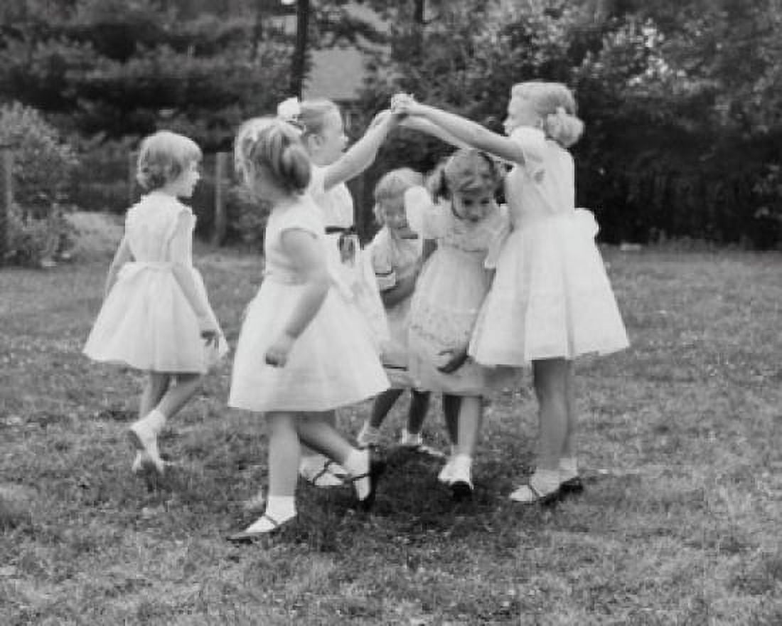 Group of girls playing in a park Canvas Art - (24 x 36)