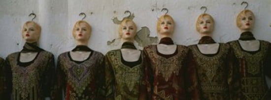 Group of mannequins in a market stall Tripoli Libya Canvas Art - Panoramic Images (36 x 13)
