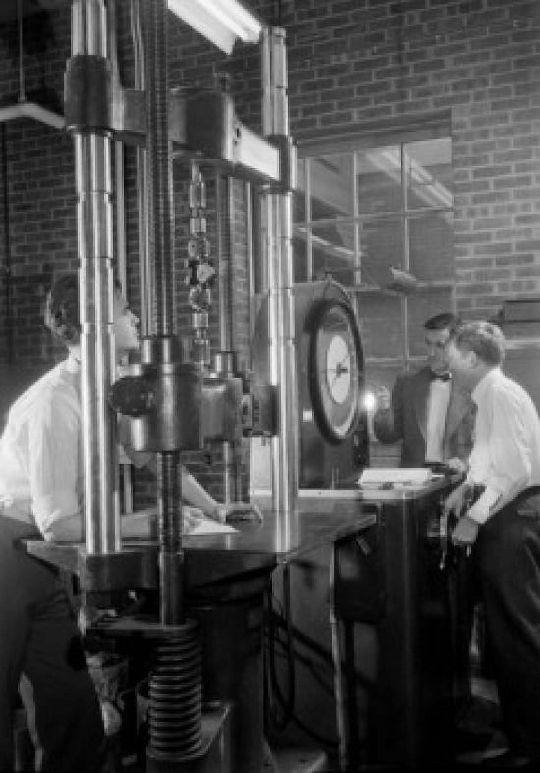 Group of men testing machines Stevens Institute of Technology Hoboken New Jersey USA Canvas Art - (18 x 24)
