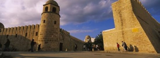 Group of people at a mosque Great Mosque Medina Sousse Tunisia Canvas Art - Panoramic Images (36 x 13)