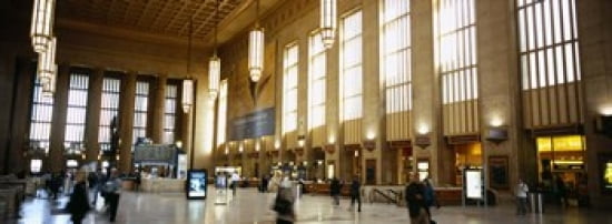 Group of people at a station Philadelphia Pennsylvania USA Canvas Art - Panoramic Images (36 x 13)