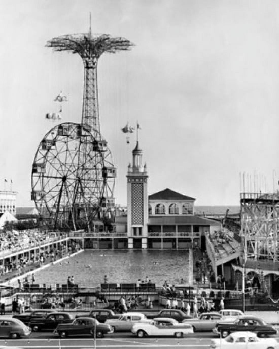 Group of people at an amusement park Steeplechase Park Coney Island New York City New York USA Canvas Art - (18 x 24)