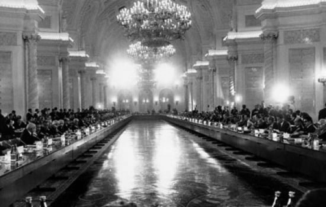 Group of people in a hall St Georges Hall Kremlin Moscow Russia Canvas Art - (18 x 24)