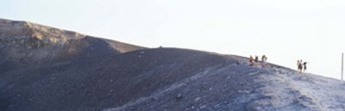 Group of people on a mountain Vulcano Aeolian Islands Italy Canvas Art - Panoramic Images (18 x 6)