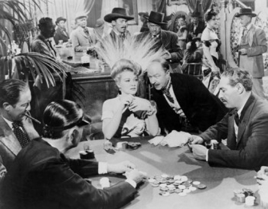 Group of people playing cards in casino Canvas Art - (18 x 24)