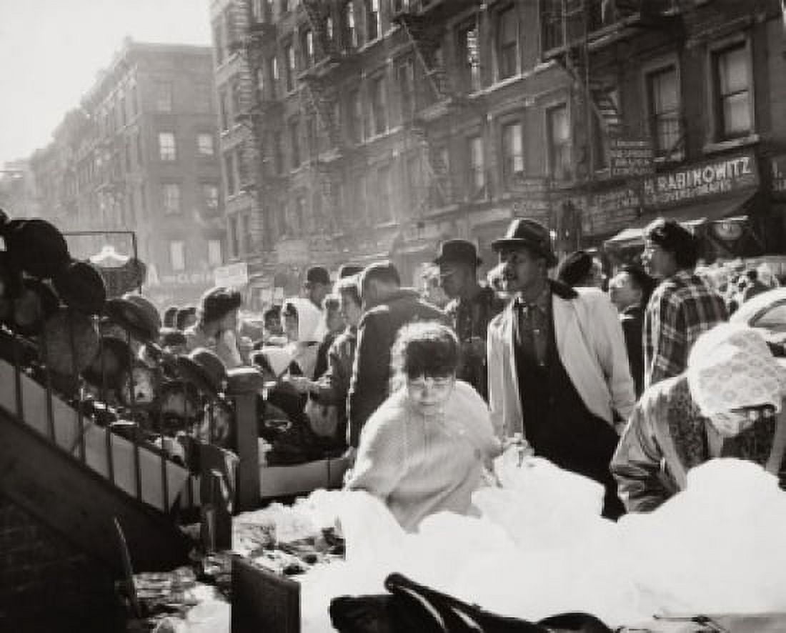 Group of people shopping at a roadside bazaar Canvas Art - (24 x 36)
