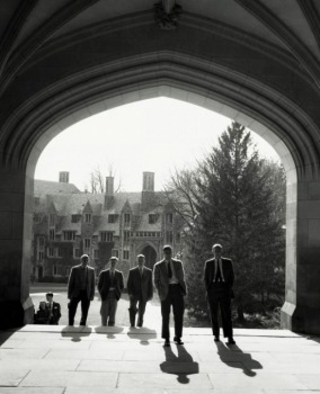 Group of people walking at a university campus Princeton University Princeton New Jersey USA Canvas Art - (18 x 24)