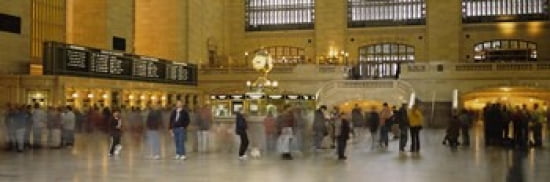 Group of people walking in a station Grand Central Station Manhattan New York City New York State USA Canvas Art - Panoramic Images (36 x 12)