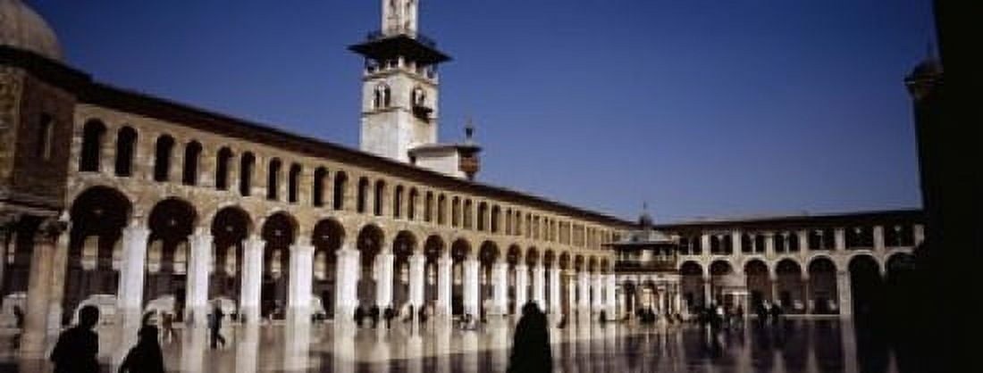 Group of people walking in the courtyard of a mosque Umayyad Mosque Damascus Syria Canvas Art - Panoramic Images (15 x 6)