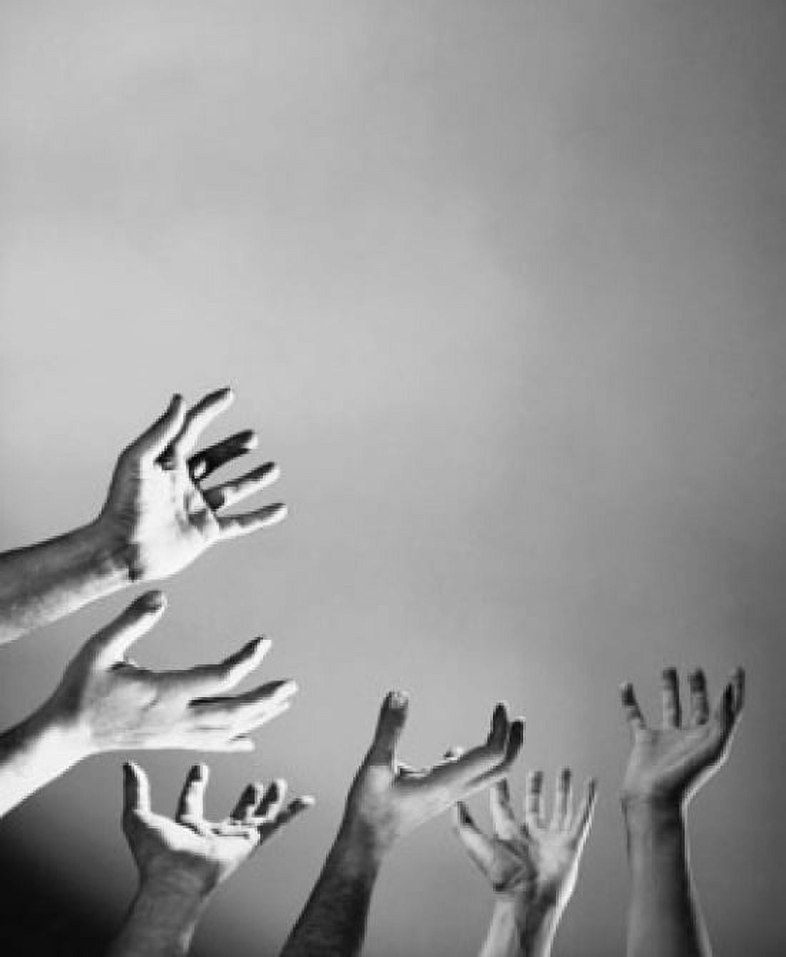 Group of people with their hand raised Canvas Art - (18 x 24)