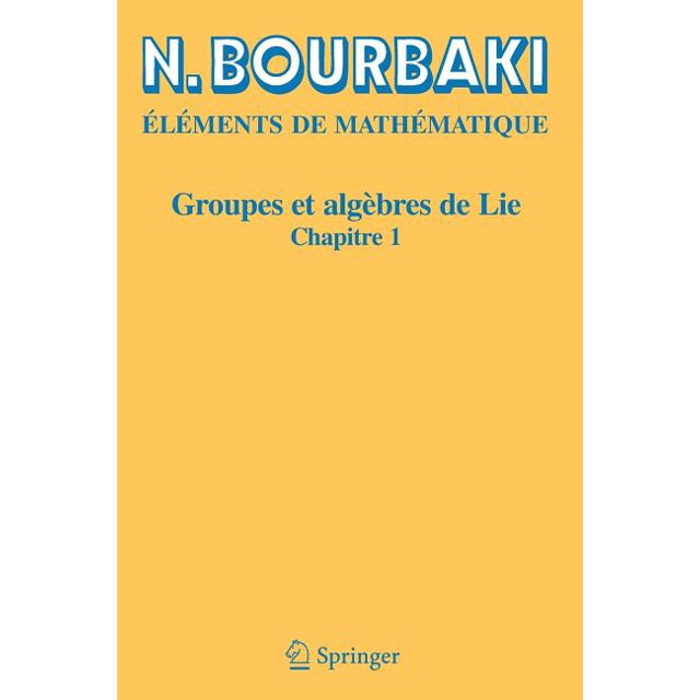 Groupes Et Algèbres de Lie Chapitre 1 (Paperback)
