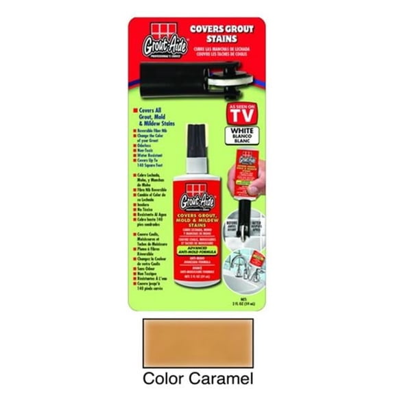 Grout-Aide 15756 2 oz Wheel & Pump Action Nib Applicator Bottle, Caramel - Pack of 6