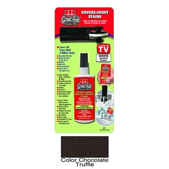 Grout-Aide 15758 2 oz Wheel & Pump Action Nib Applicator Bottle, Chocolate Truffle - Pack of 6