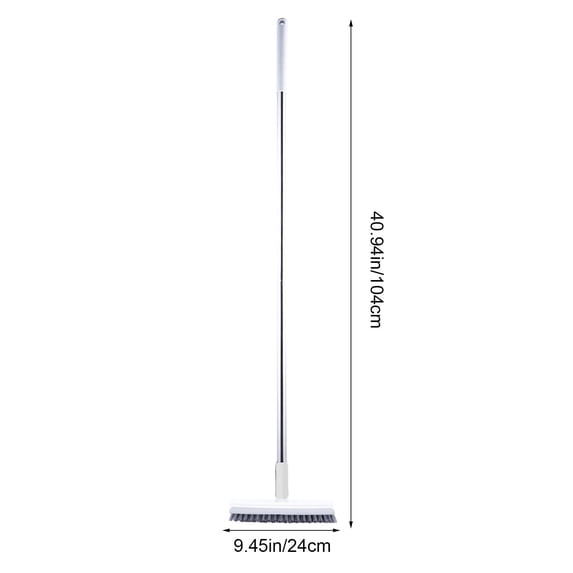Grout Brush with Long Handle, Heavy-Duty Tile and Shower Floor Scrub Brush with Long Handle Stiff, V-Shaped Grout Cleaner for Bathroom, Kitchen, Floor, Tile Brush Concrete Surfaces